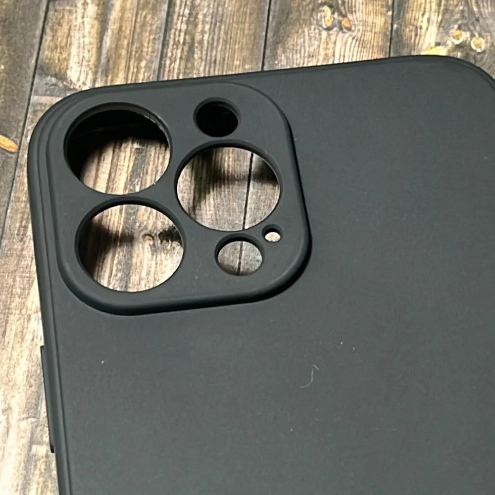 5for$10 Soft Matte Black iPhone 13 Pro Max Silicone Phone Case Phone Accessories